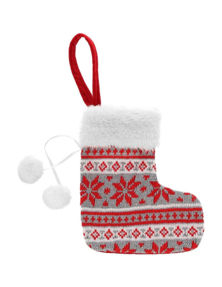 Zawieszka skarpetka na prezenty szara 16x19cm