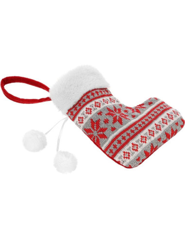 Zawieszka skarpetka na prezenty szara 16x19cm