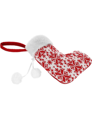 Zawieszka skarpetka na prezenty biała 16x19cm