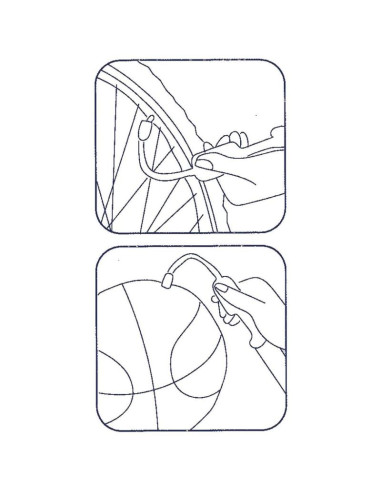 Pompka do piłek 23,5cm z igłą i akcesoriami dwukierunkowa dunlop