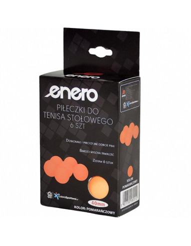 Piłeczki  do tenisa stołowego enero 6 szt pomarańczowe