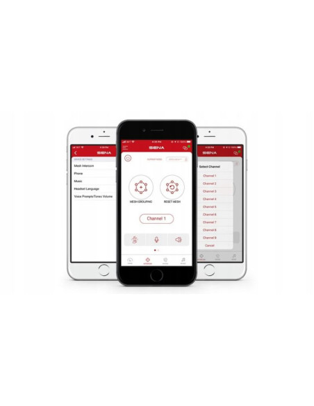 Interkom motocyklowy sena spider rt1 mesh, zestaw na 1 kask