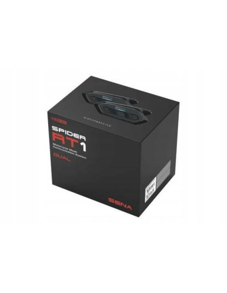 Interkom motocyklowy sena spider rt1 mesh, zestaw na 1 kask