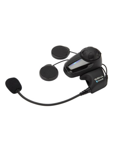 Interkom motocyklowy sena smh10-10 bluetooth 3.0 900m z mikrofonem na pałąku, zestaw na 1 kask