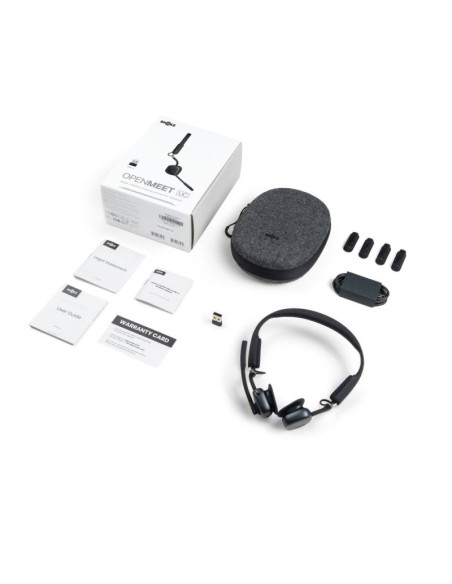Słuchawki bezprzewodowe kostne shokz openmeet mic-anc usb-c + adapter usb-a czarne