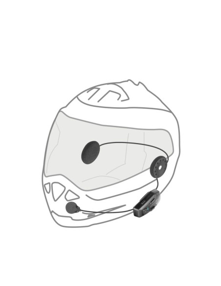 Interkom motocyklowy interphone u-com 7r, komplet na 1 kask