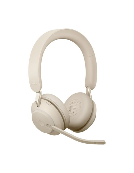 Słuchawki nauszne bezprzewodowe jabra evolve2 65 uc stereo link380a, beige