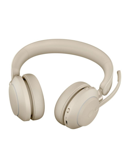Słuchawki nauszne bezprzewodowe jabra evolve2 65 uc stereo link380a, beige