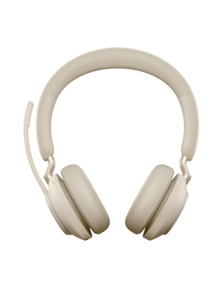 Słuchawki nauszne bezprzewodowe jabra evolve2 65 uc stereo link380c, beige