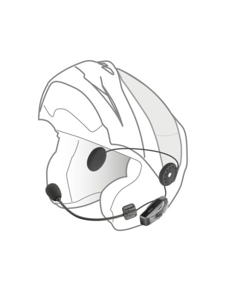 Interkom motocyklowy interphone u-com 6r, komplet na 1 kask