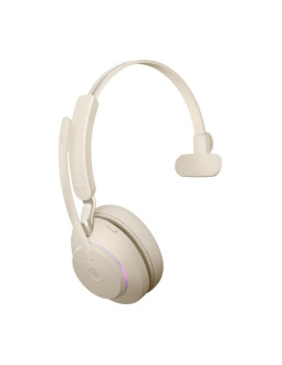 Słuchawki nauszne bezprzewodowe jabra evolve2 65 ms mono link380c, beige 2