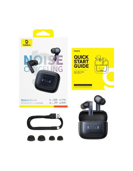 Słuchawki bezprzewodowe baseus bowie 35 (czarny)