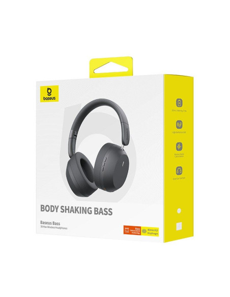 Słuchawki bezprzewodowe baseus bass 35 max (szary)