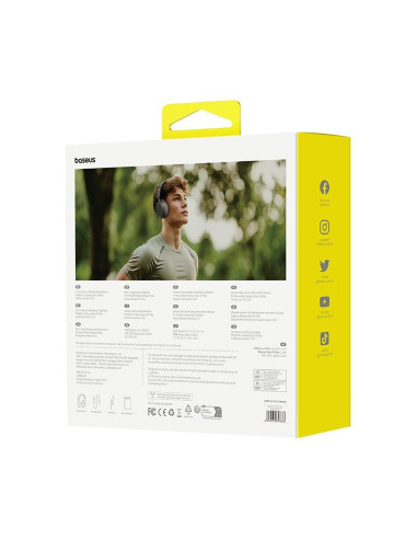 Słuchawki bezprzewodowe baseus bass 35 max (szary)