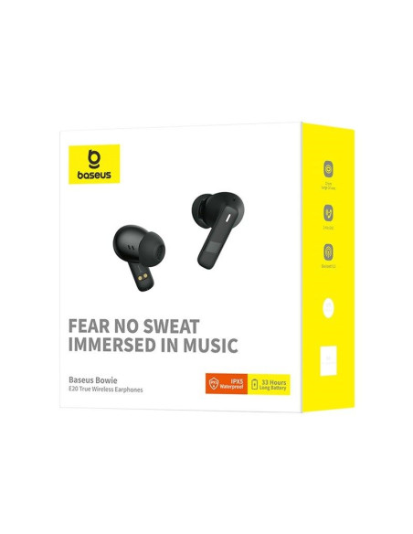 Słuchawki bezprzewodowe baseus bowie e20 (czarny)