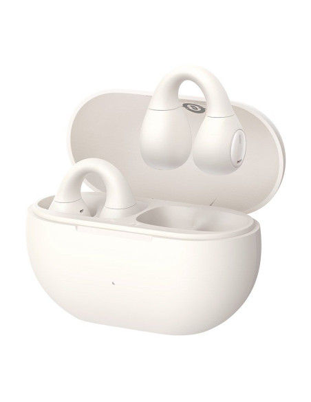 Słuchawki powietrzne baseus bass 15 clip open-ear (biały)