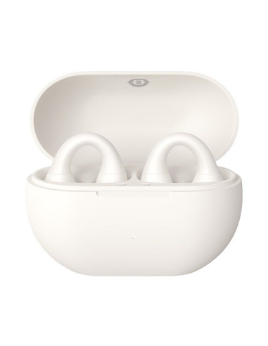 Słuchawki powietrzne baseus bass 15 clip open-ear (biały)