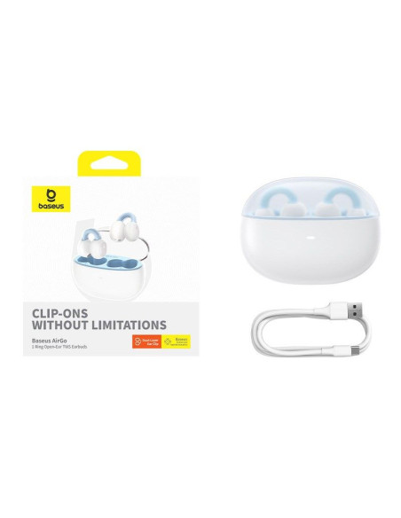Słuchawki baseus airgo 1 ring open-ear tws (biały)