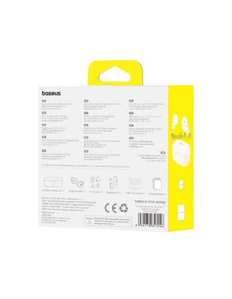 Słuchawki bezprzewodowe baseus bowie e18 (biały)