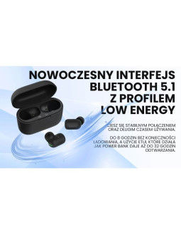 Savio bezprzewodowe słuchawki bluetooth 5.1 ipx5 tws-09