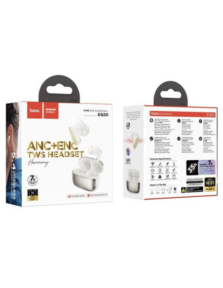 Słuchawki bezprzewodowe hoco eq20 rhyme (biały)