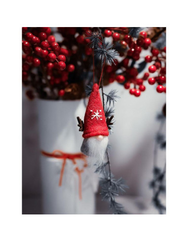 Zawieszka dekoracyjna świąteczna 9cm mikołaj czerwony
