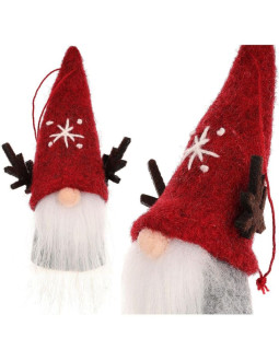 Zawieszka dekoracyjna świąteczna 9cm mikołaj czerwony 2