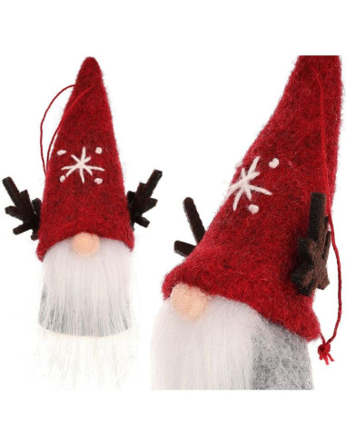 Zawieszka dekoracyjna świąteczna 9cm mikołaj czerwony