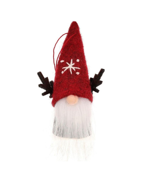 Zawieszka dekoracyjna świąteczna 9cm mikołaj czerwony