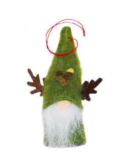 Zawieszka dekoracyjna świąteczna 9cm mikołaj zielony