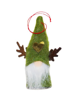 Zawieszka dekoracyjna świąteczna 9cm mikołaj zielony 2