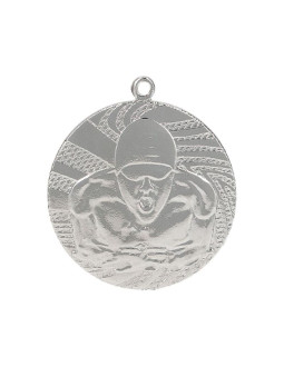 Medal srebrny - pływanie - medal stalowy