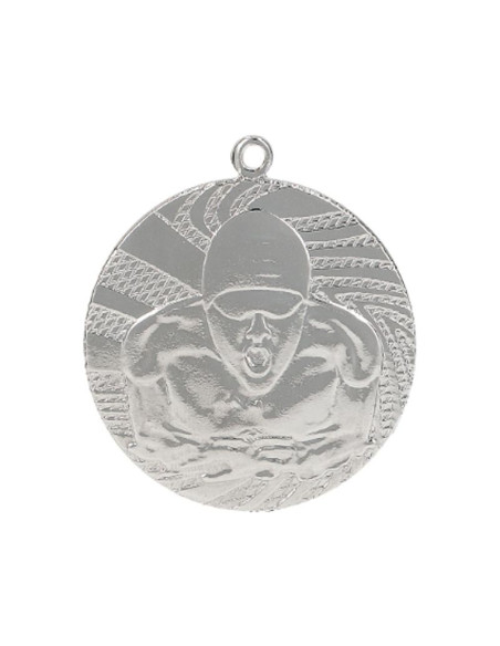 Medal srebrny - pływanie - medal stalowy