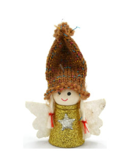 Zawieszka aniołek świąteczny złoty 7cm