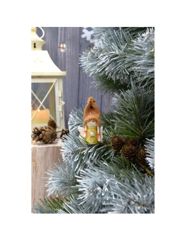 Zawieszka aniołek świąteczny złoty 7cm