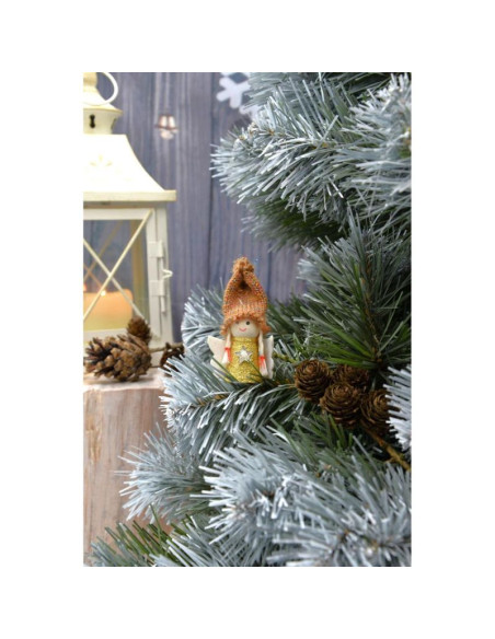 Zawieszka aniołek świąteczny złoty 7cm