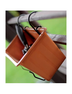 Wieszak hak uchwyt do skrzynek balkonowych agrohang czarny 2