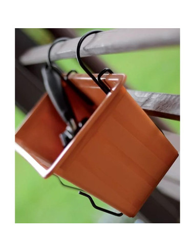 Wieszak hak uchwyt do skrzynek balkonowych agrohang czarny