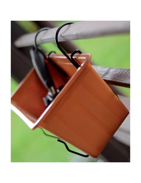 Wieszak hak uchwyt do skrzynek balkonowych agrohang czarny