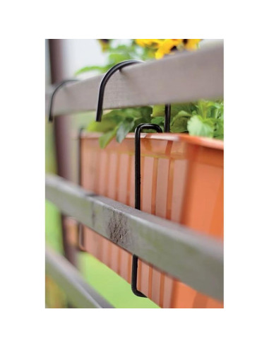 Wieszak hak uchwyt do skrzynek balkonowych agrohang czarny