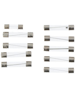 Zestaw bezpieczników szklanych dunlop 10szt 2