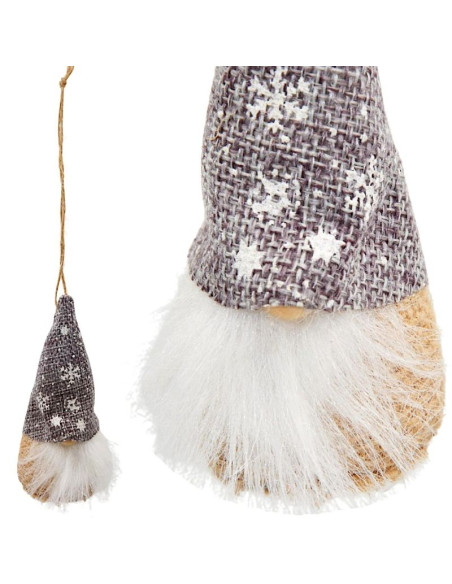 Zawieszka bombka skrzat szary 11cm