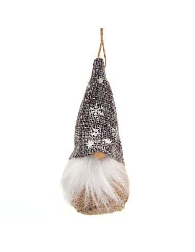 Zawieszka bombka skrzat szary 11cm