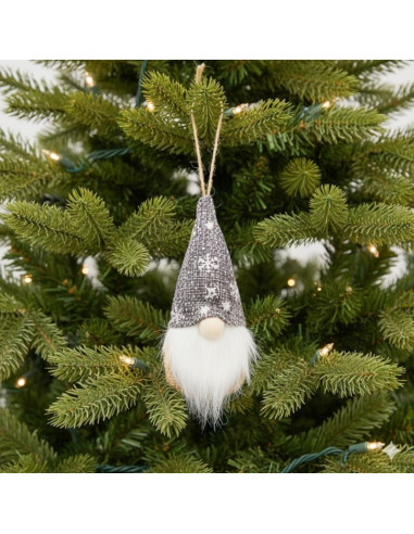 Zawieszka bombka skrzat szary 11cm