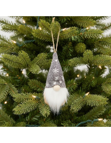 Zawieszka bombka skrzat szary 11cm