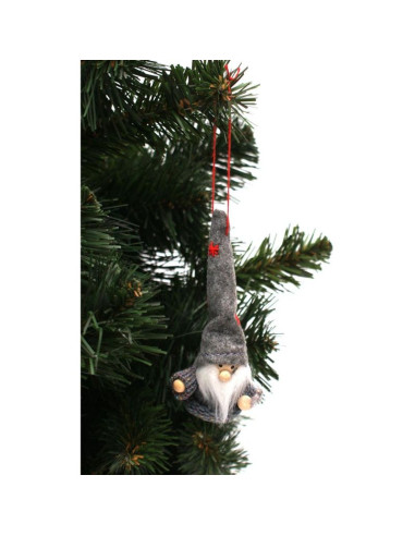 Zawieszka bombka skrzat szary 11cm