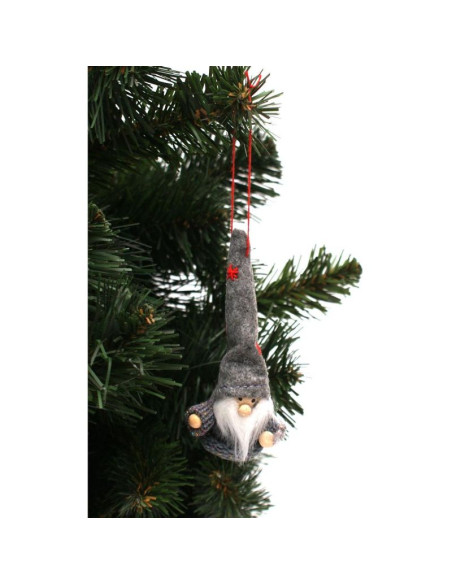 Zawieszka bombka skrzat szary 11cm