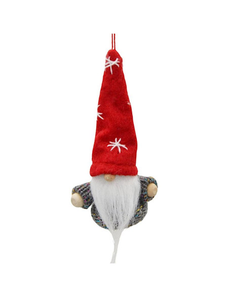 Zawieszka bombka skrzat czerwony 11cm