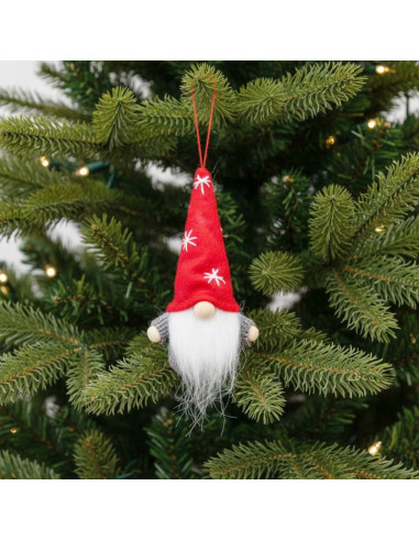 Zawieszka bombka skrzat czerwony 11cm