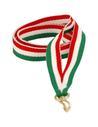 Wstążka 22 mm - czerwono-biało-zielona